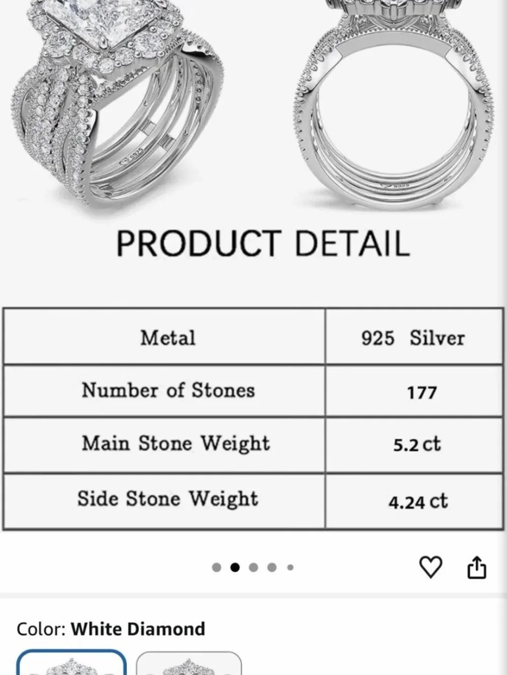 Women's Oval Cut Wedding Band Set